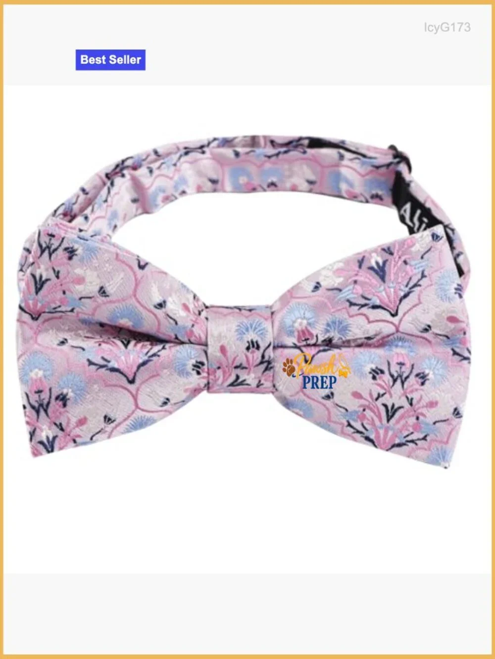 Men's Floral Bow Tie Set with Pocket Square and Cufflinks